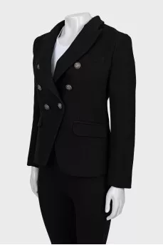 Black double-breasted jacket