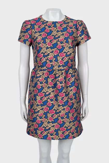 Slim fit dress in floral print