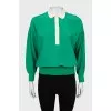 Two-tone loose fit blouse