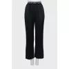 Silk trousers with elastic