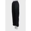 Silk trousers with elastic
