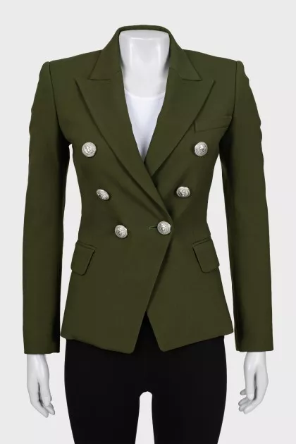 Fitted jacket with silver buttons