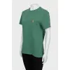 Green T-shirt with pocket