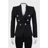Wool jacket with silver buttons