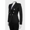 Wool jacket with silver buttons