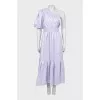 Purple one shoulder dress