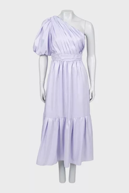 Purple one shoulder dress
