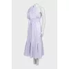 Purple one shoulder dress