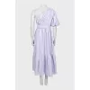 Purple one shoulder dress