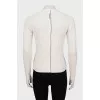 Beige ribbed cardigan