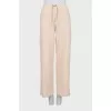 Beige straight fit sweatpants