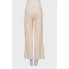 Beige straight fit sweatpants