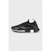 Men's textile sneakers with signature logo