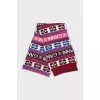 Scarf in branded print with tag