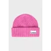 Pink hat with tag