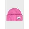 Knitted hat with tag