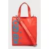 Red leather crossbody bag
