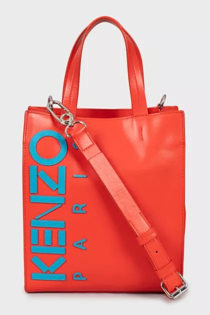 Red leather crossbody bag