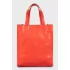 Red leather crossbody bag