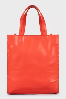 Red leather crossbody bag