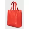 Red leather crossbody bag