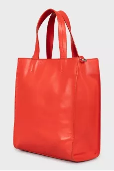 Red leather crossbody bag