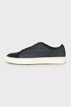 Men's sneakers made of textile and leather