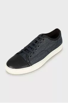 Men's sneakers made of textile and leather