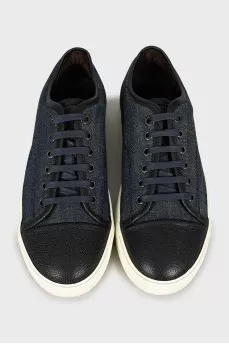 Men's sneakers made of textile and leather