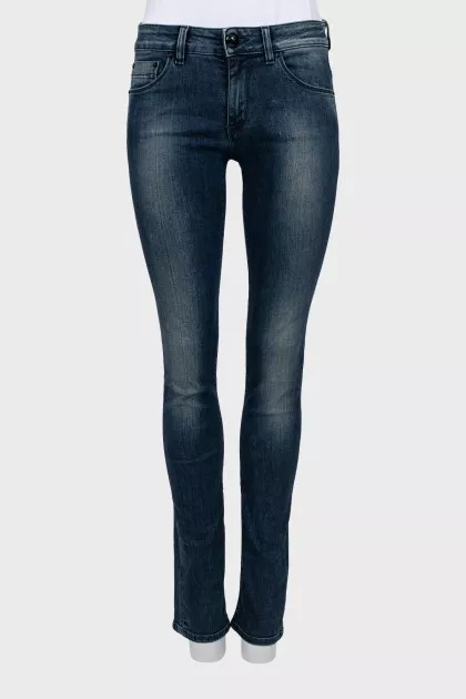 Skinny jeans with skull back
