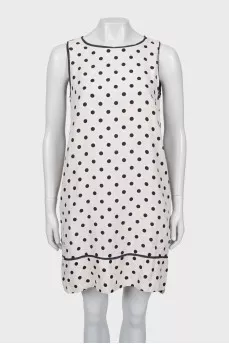 A-line dress with polka dots