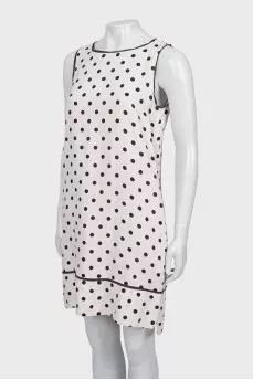 A-line dress with polka dots