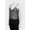 Lace tank top with tag