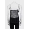 Lace tank top with tag