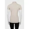 Beige short sleeve golf