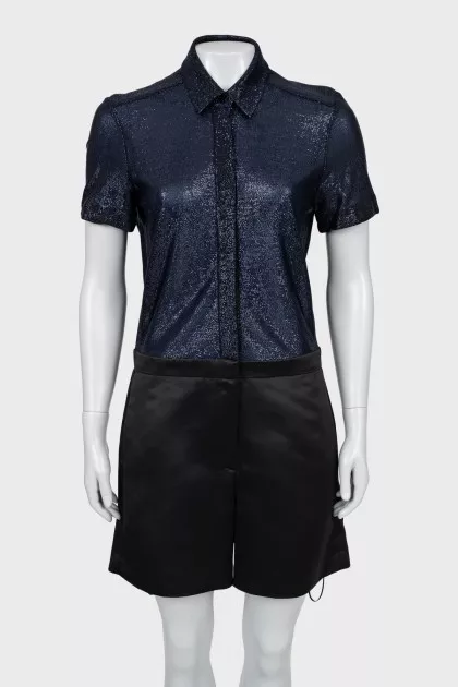 Shiny jumpsuit with tag