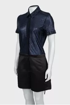 Shiny jumpsuit with tag