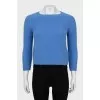 Blue cropped sweater