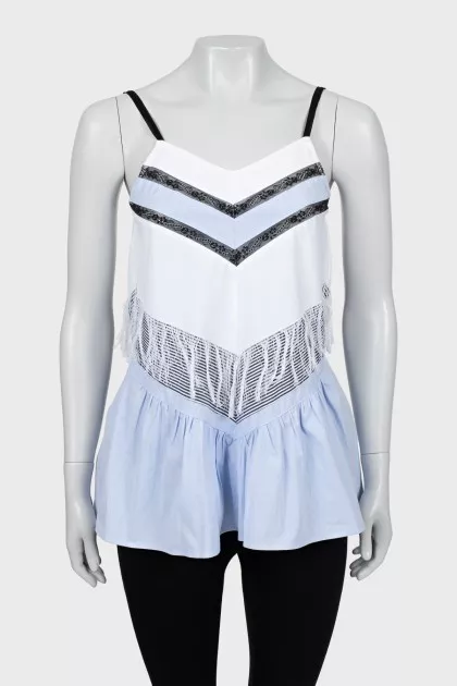Relaxed tank top with tag