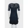 Guipure dress with short sleeves