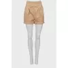 Beige Straight Fit shorts