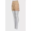Beige Straight Fit shorts