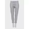 Gray tapered trousers