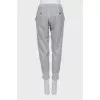 Gray tapered trousers