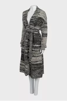 Mixed color knitted cardigan