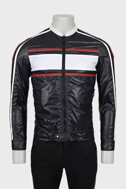 Men's windbreaker combined color with tag