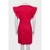 Pink dress with frills