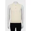 Beige vest with tag
