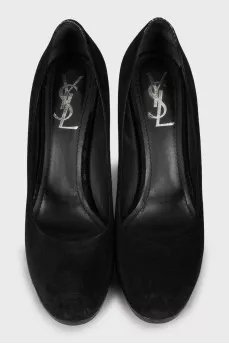 Suede high heels