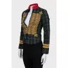 Checkered jacket with golden decor